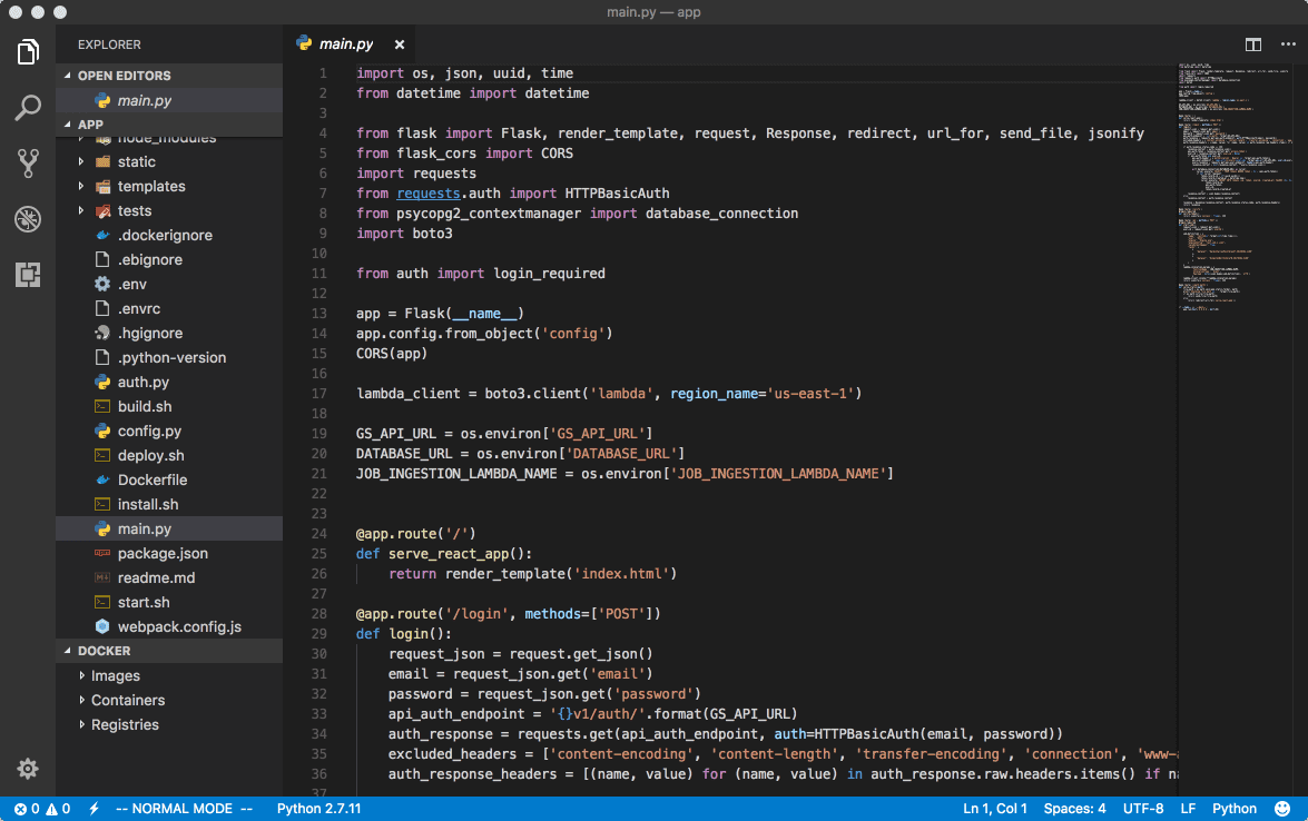 Visual Studio Code Screen Shot