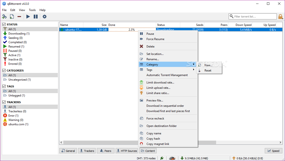 qBittorrent Screen Shot